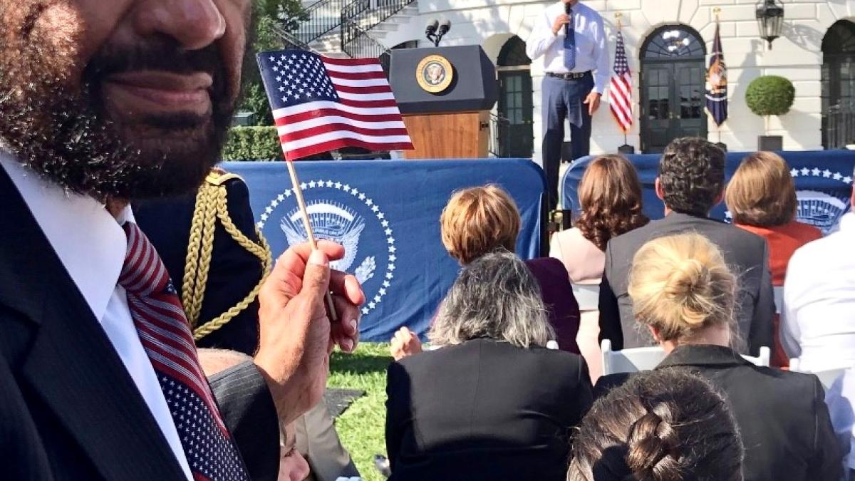 The Washington Nationals Gave Trump A Jersey At The White House. He  Provided A Hug