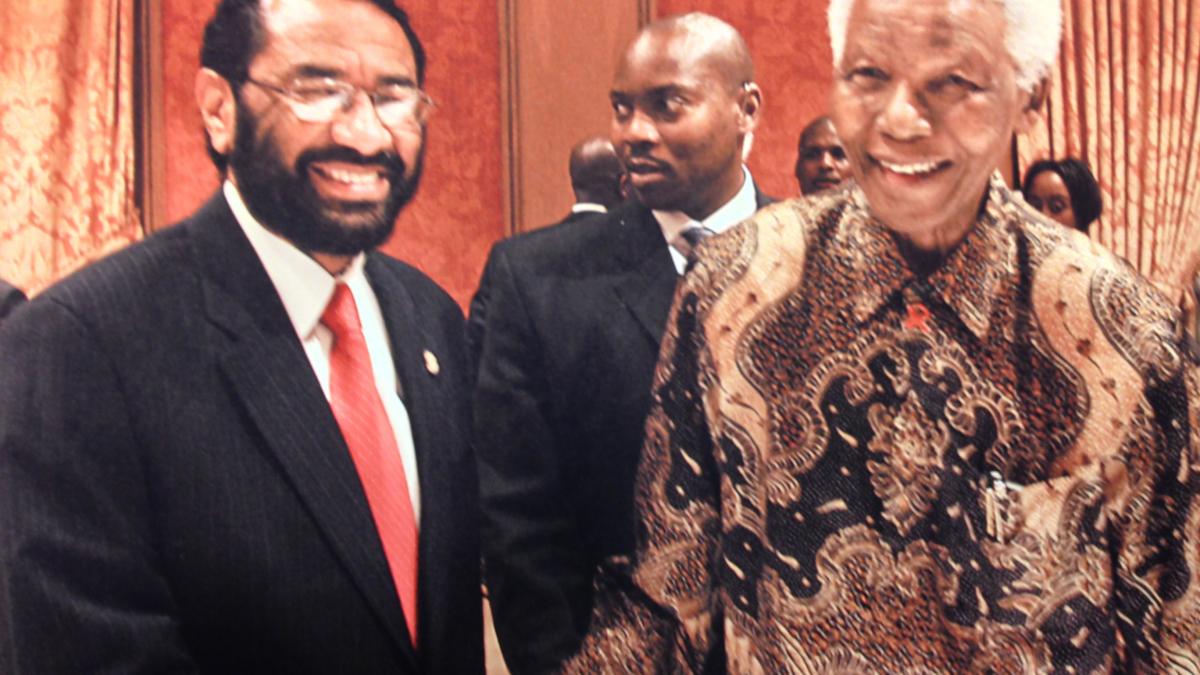 Congressman Al Green and Nelson Mandela